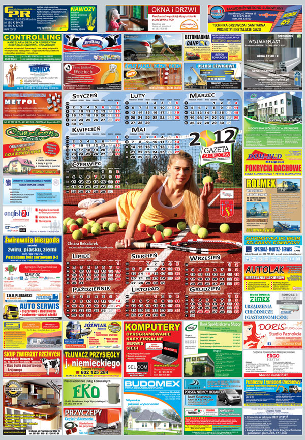 Gazeta Słupecka - Kalendarz 2012 r.